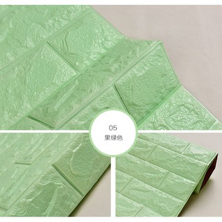 Xốp dán tường màu xanh lá nhạt giá chỉ 33.000đ/tấm
