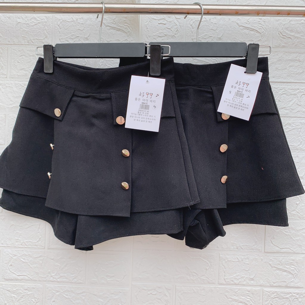 Chân váy đính 2 hàng cúc siêu đẹp ( hàng Shop )-CV37