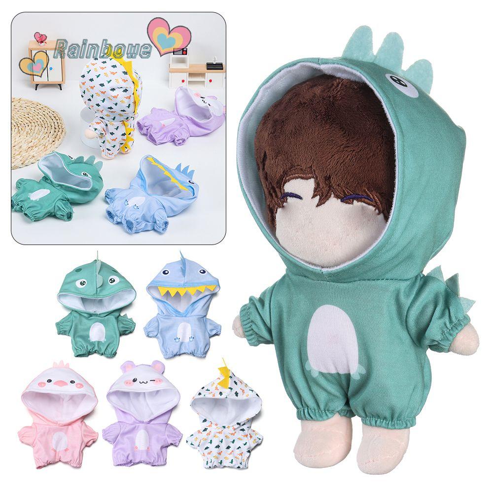 Bộ Áo Liền Quần Cotton Hình Khủng Long/Gấu Hoạt Hình Dễ Thương 20cm Cho Búp Bê