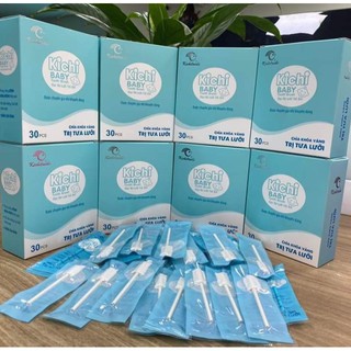 [Freeship]Sỉ 10 Hộp Gạc Rơ Lưỡi Que Kichi Baby Hộp 30 Que Vô Trùng Hút Chân Không
