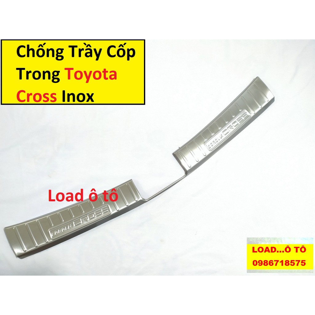 Chống Trầy Cốp Toyota Cross 2022-2020 Inox❤️ Chống Trầy Cốp Trong, Ngoài Toyota Corolla Cross Inox