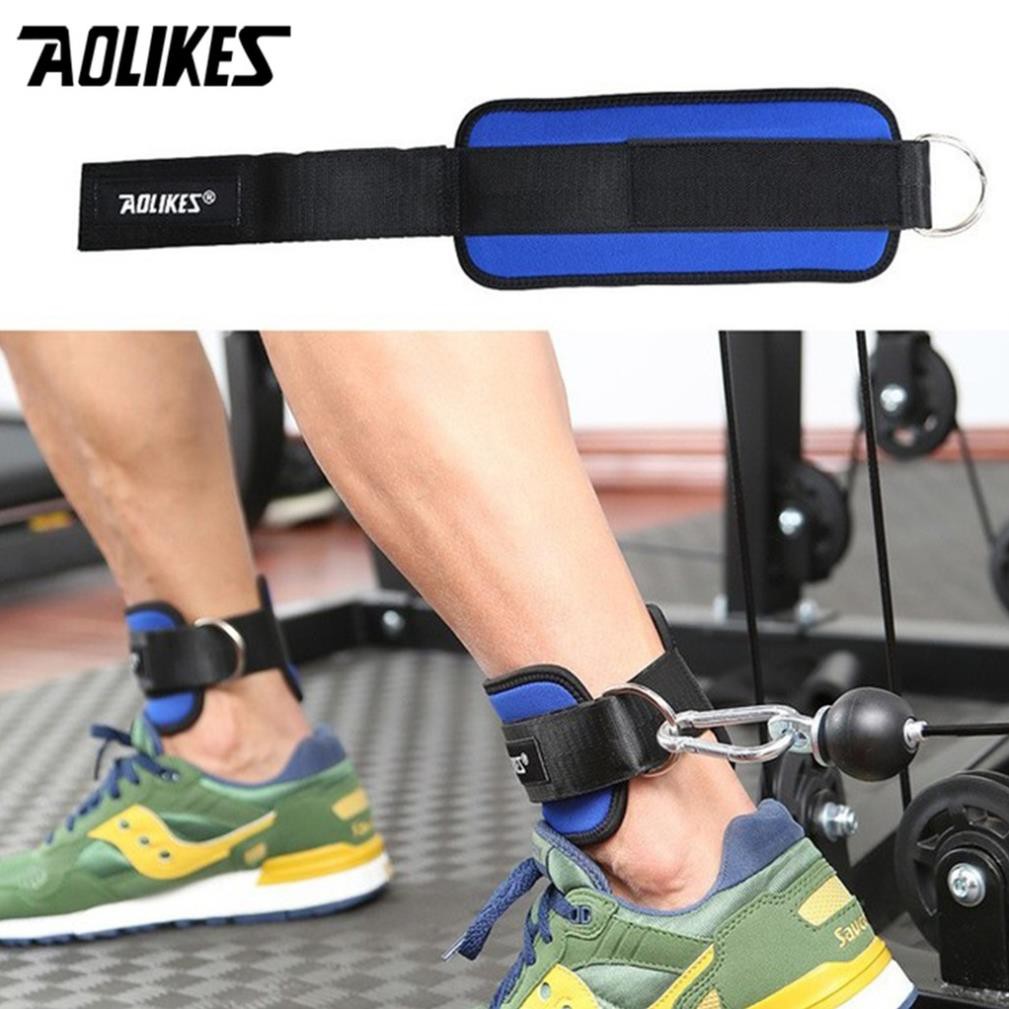 Đai cổ chân móc cáp tập chân, Đai bảo vệ cổ chân tập gym Aolikes