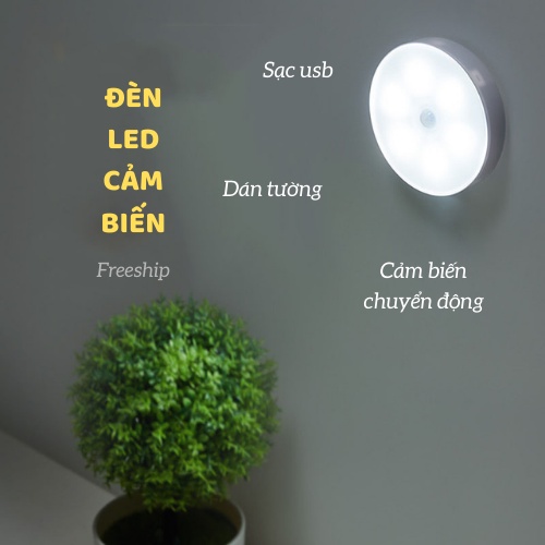 Đèn Cảm Ứng Chuyển Động, Đèn Led Dán Tường Cảm Biến Thông Minh Gắn Tủ Quần Áo, Hành Lang, Đèn Duy Thắng