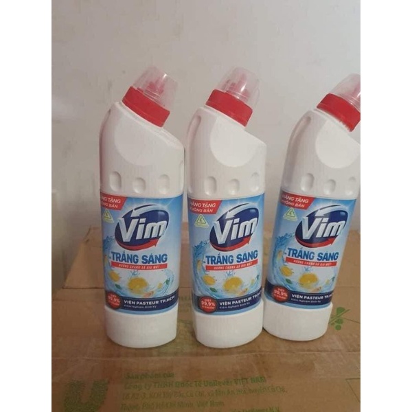 VIM TẨY RỬA BỒN CẦU VÀ TOLET HƯƠNG CHANH XẢ CHAI 450ml
