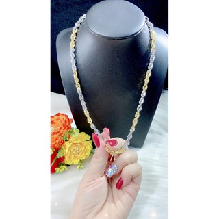 Dây chuyền nữ phụng 2 màu mạ 18k cao cấp P19