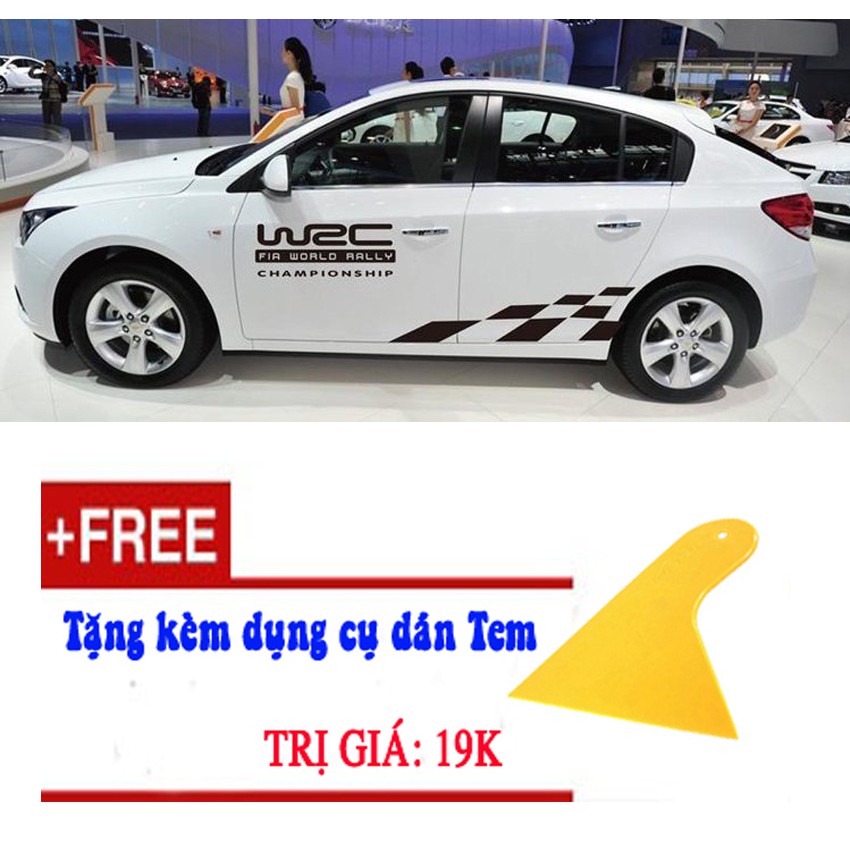 Bộ Tem Dán Sườn Xe Caro D-149 ( Đen)
