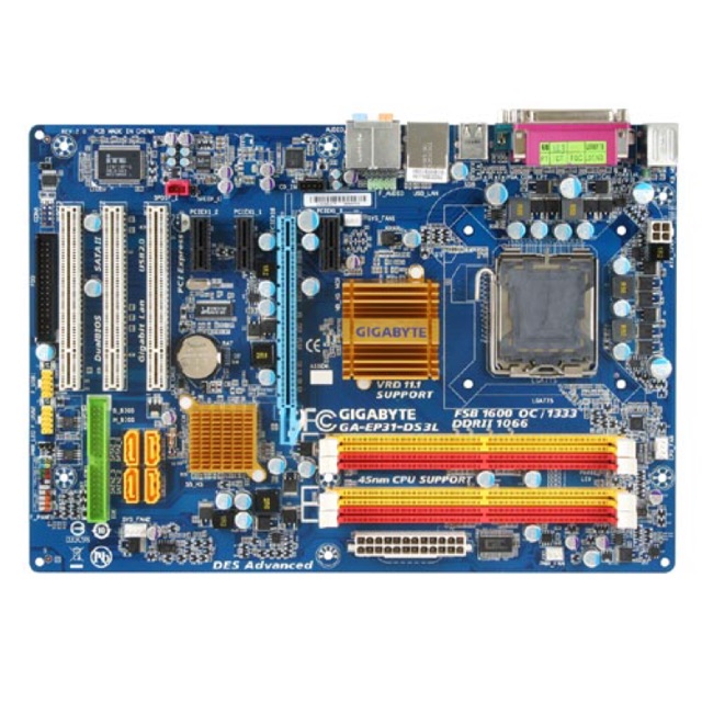 Main giga ep31-ds3L chạy dr2 max ram 4G