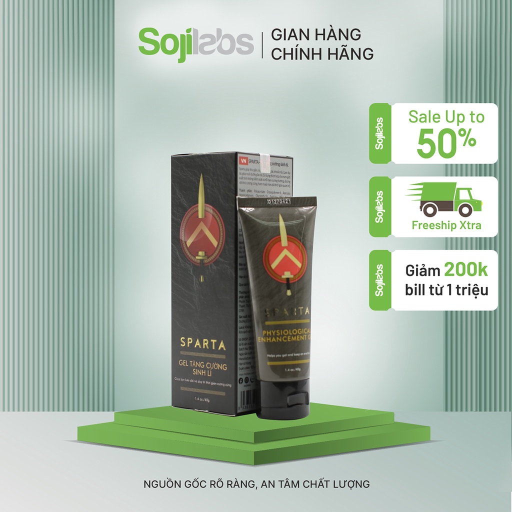 Gel sinh lý dành cho nam giới SPARTA- TĂNG KHẢ NĂNG LÀM CHỦ CỦA PHÁI MẠNH hộp 40ml