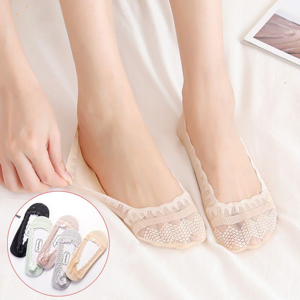 Vớ Thuyền Bằng Cotton Ren Mỏng Thoáng Khí Thời Trang Mùa Hè