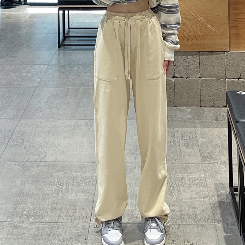 Quần dài SUXI lưng cao đơn giản phối dây rút thời trang trẻ trung cho nữ