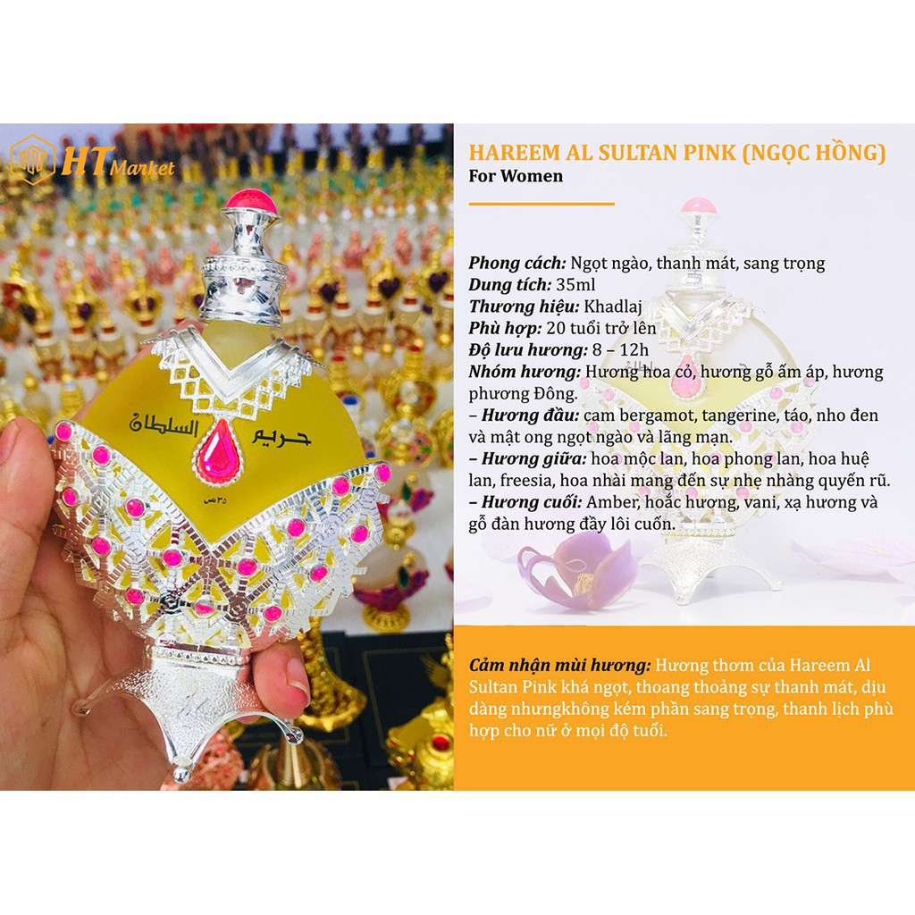 Tinh Dầu Dubai Chính Hãng Cực Thơm Hareem Al Sultan (Pink) 35ml HT Market  - tinhdaudubai.vn | BigBuy360 - bigbuy360.vn