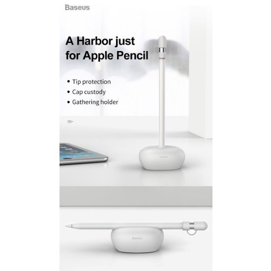 Đế giữ chống trầy, chống rớt Baseus Pencil Silicone Holder dùng cho bút cảm ứng Apple Pencil Chính hãng