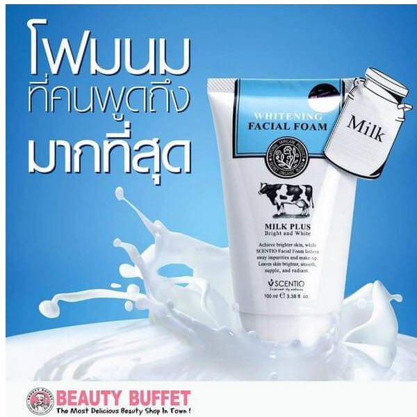 Sữa Rửa Mặt Bò Thái " MILK PLUS WHITENING - BEAUTY BUFFET "