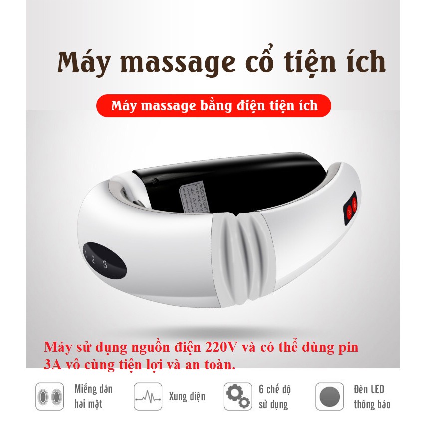 Máy Massage Cổ Vai Gáy Và Xung Điện Trị Liệu Tăng Cường Tuần Hoàn Máu, Giảm Đau Hiệu Quả Neck Massager KL-5830