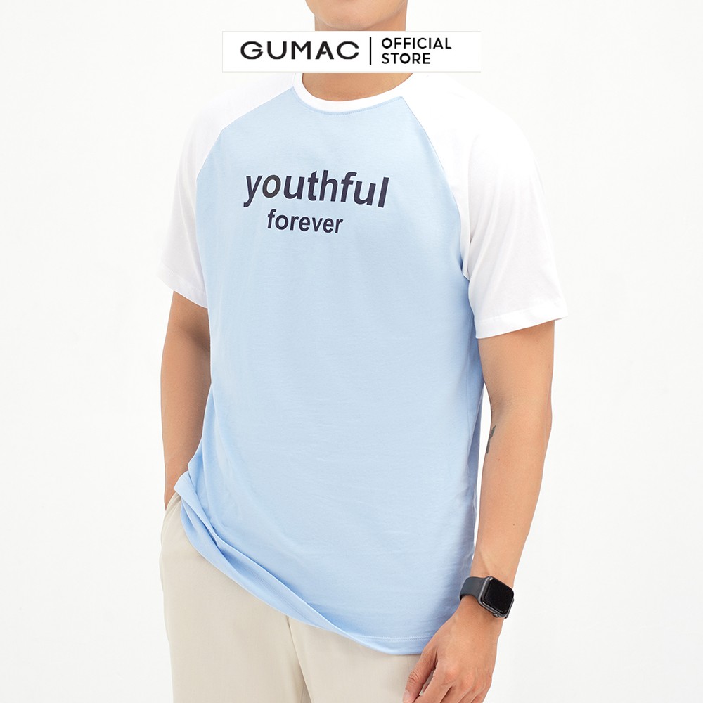 Áo thun nam tay raglan GUMAC tay ngắn cổ tròn nhiều màu ATNB590 | BigBuy360 - bigbuy360.vn