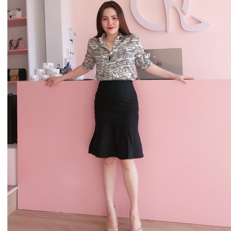 Chân váy nữ đuôi cá cạp cao dáng dài có lớp lót form công sở cao cấp mặc tôn dáng | BigBuy360 - bigbuy360.vn