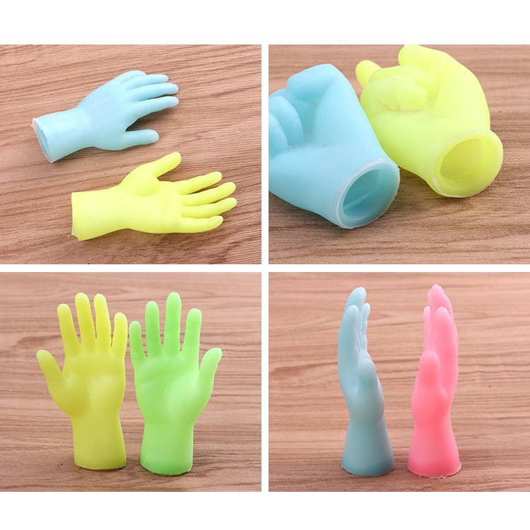 Đồ Chơi Con Rối Ngón Tay Hình Bàn Tay Mini Bằng Silicone