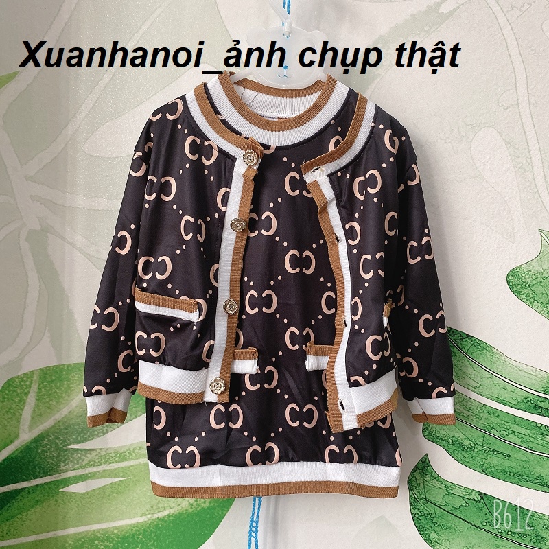 Set Váy sát nách và áo khoác bo viền hàng cao cấp XHN1073