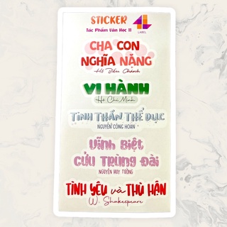 Sticker Văn Học 11 ( Cả Năm )