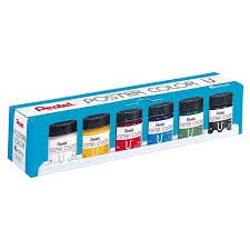 Màu Poster Color Pentel 6 màu Hộp Giấy WPU2_T06