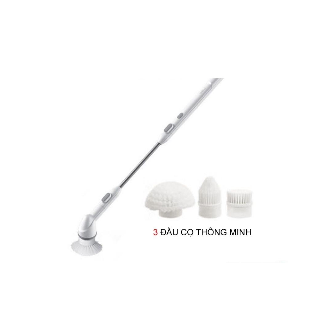 Máy cọ rửa Toilet không dây OHELLA NEOSPRIN SCRUBBER có điều chỉnh độ dài cán.