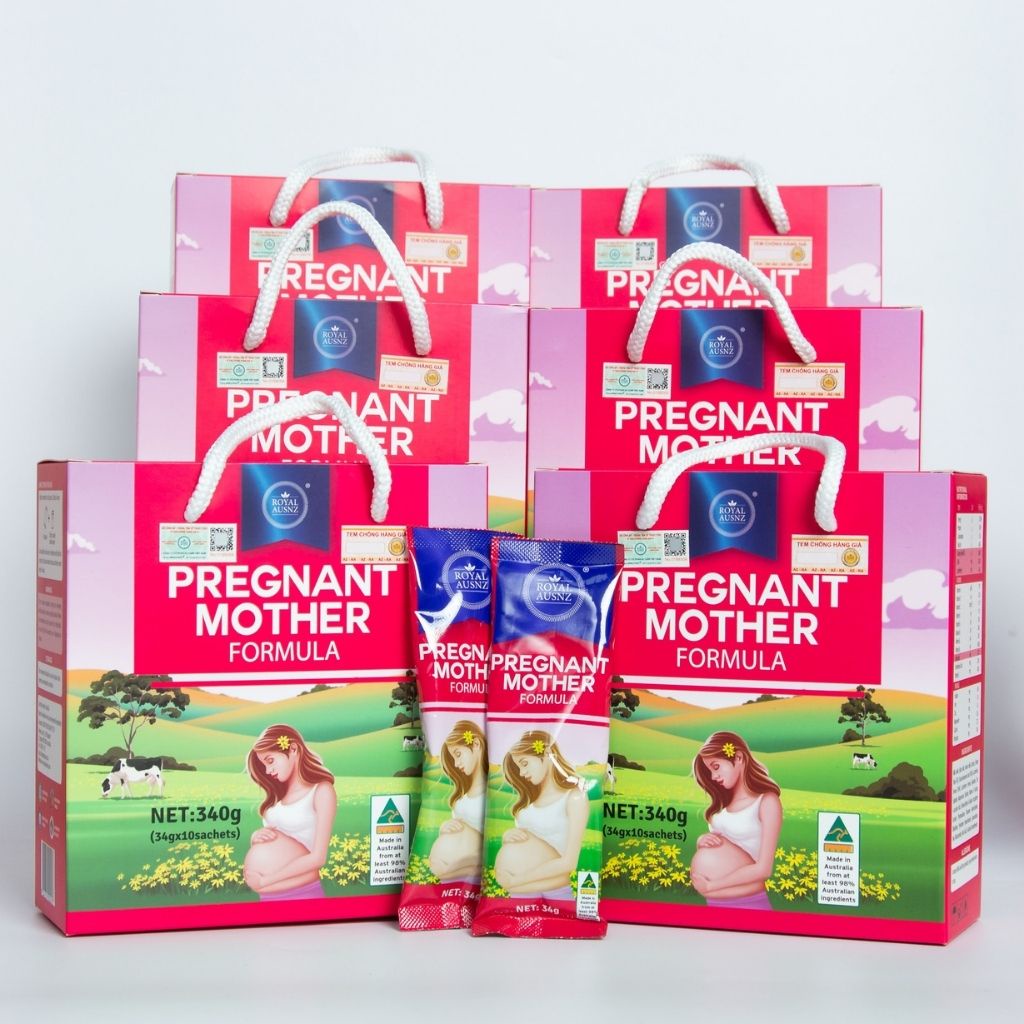 Combo 3 Hộp Sữa Bột Hoàng Gia Royal AUSNZ Pregnant Mother Formula Dành Cho Phụ Nữ Mang Thai (Hộp 10 Gói)