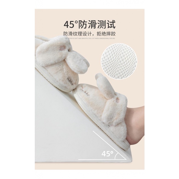 Dép Bông Đi Trong Nhà Hình Thỏ Dễ Thương Cho Cặp Đôi