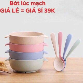 Bộ bát kèm thìa ăn lúa mạch cao cấp