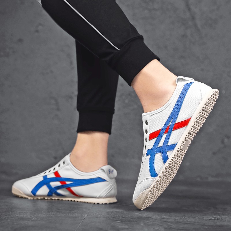 Onitsuka tiger men's shoes summer breathable canvas shoes men's Korean version of the trend of wild casual board shoes men's lazy one