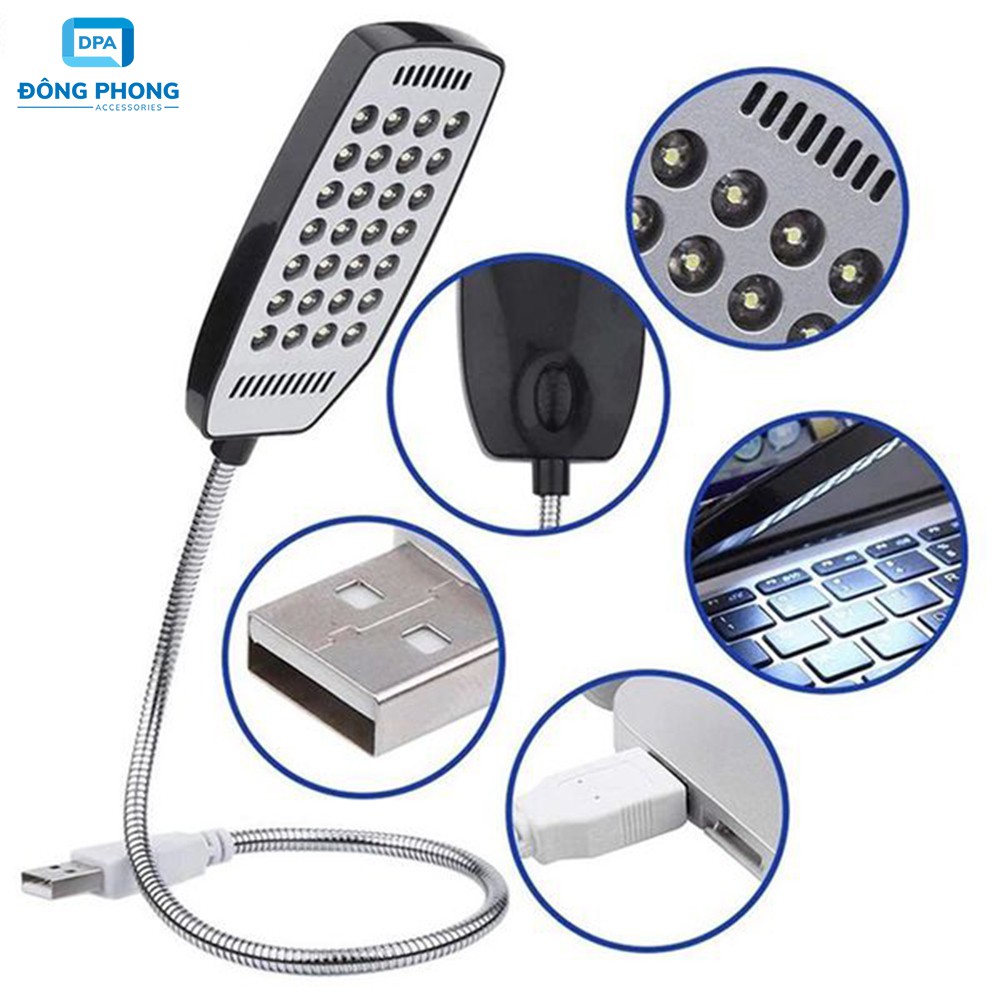 Đèn Led 28 Bóng Cổng USB Siêu Sáng