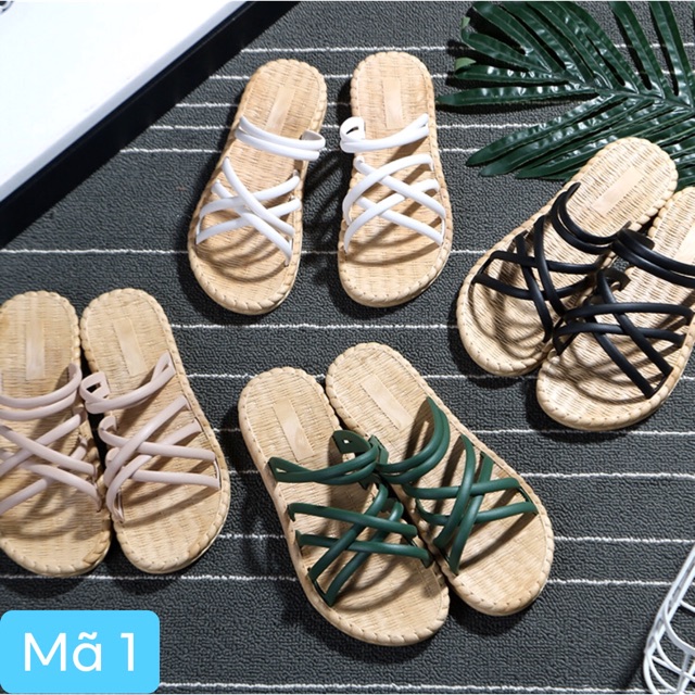 Dép sandal dây mảnh đế chiếu hàng nhập