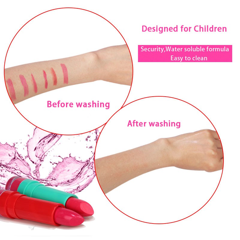 Bafada Disney Children's multicolor lipstick,Safe water soluble formula,Makeup Set, Girls Makeup Kit,child makeup play house toy,girl cosmetics birthday gift christmas gift