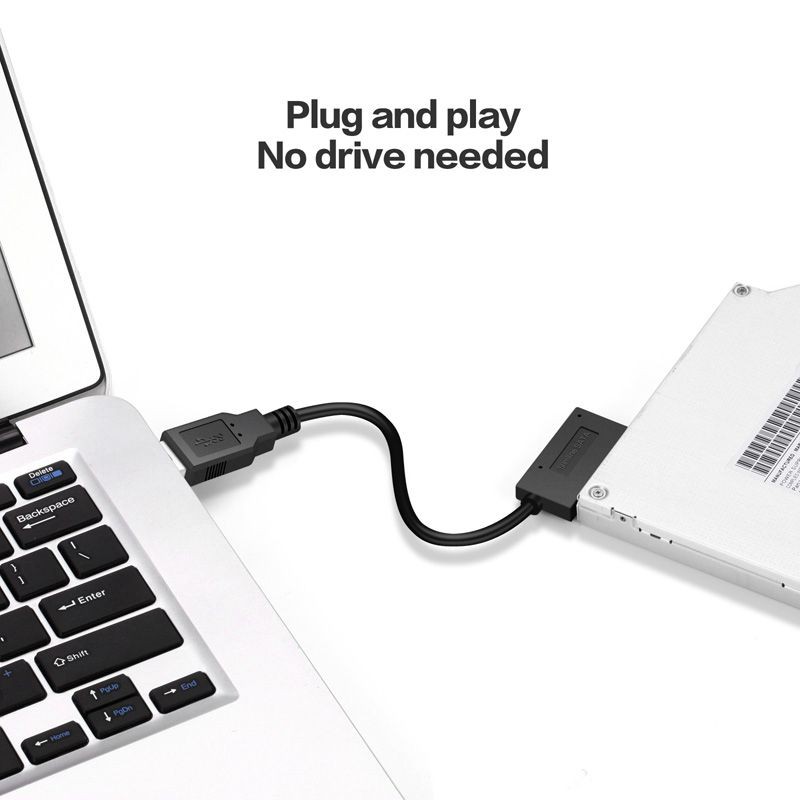 Dây cáp chuyển đổi USB 2.0 sang Mini SATA II 7 + 6 13pin 13pin cho Laptop CD / DVD ROM | BigBuy360 - bigbuy360.vn