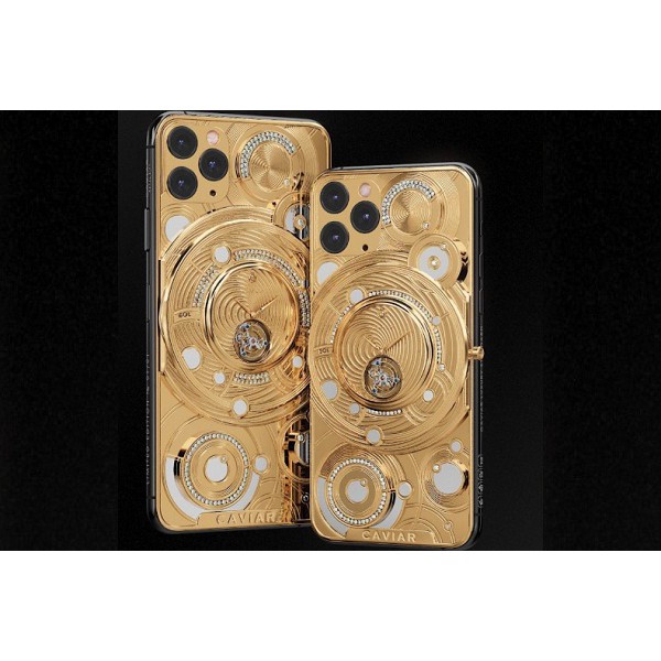 Ốp mặt cơ đồng hồ in nổi đính đá 3D iphone 11 6.1