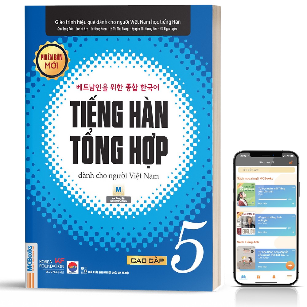 Sách - Tiếng Hàn Tổng Hợp Dành Cho Người Việt Nam Cao Cấp 5 Bản Đen Trắng