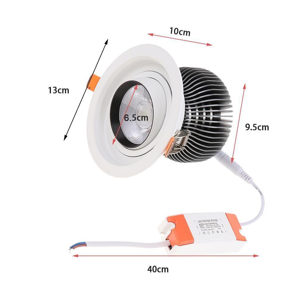 Đèn LED Âm Trần COB 6000K Ánh Sáng Trắng Chất Lượng Cao