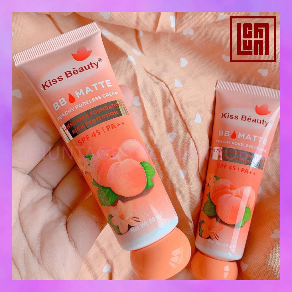 Kem Nền Đào BB Matte Kiss Beauty Chống Nắng Và Che Khuyết Điểm