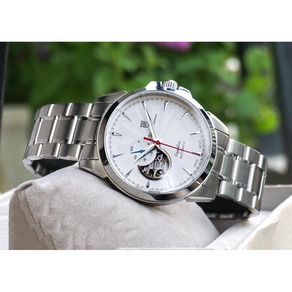 Đồng hồ nam dây kim loại Automatic Olym Pianus OP990-083 OP990-083AMS trắng