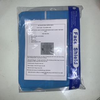 Áo phòng dịch màu xanh 40gsm vải 100% PP (hàng sẵn 7 món, có bán SLL)