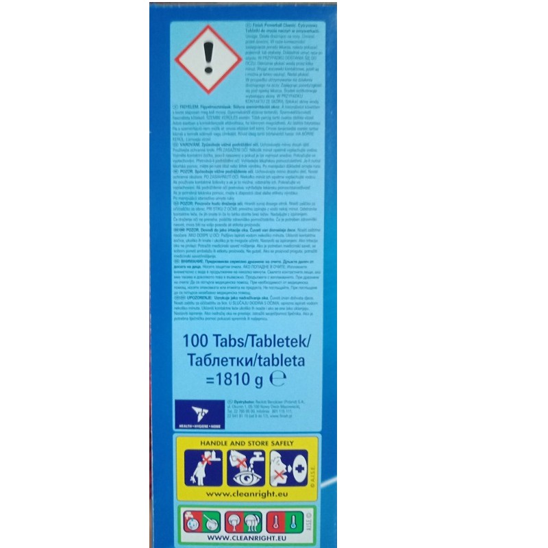 Viên rửa bát Finish Đức hộp 100 viên ( tổng hợp 3 trong nước làm bóng . muối làm mềm nước , bột rửa bát )