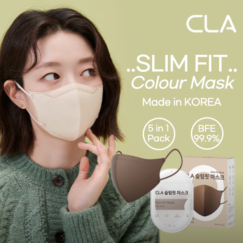 2D Slim Fit Color Mask mặt nạ hàng ngày Sản xuất tại Hàn Quốc BFE 99,9%
