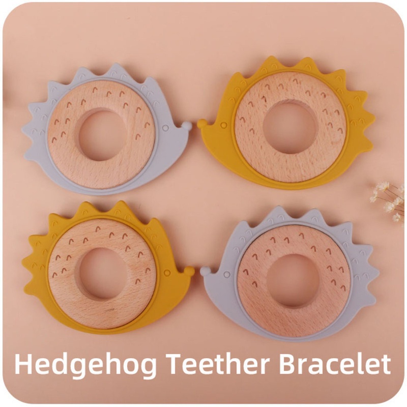 Đồ Chơi Ngậm Nướu Hình Chú Nhím Hoạt Hình Bằng Silicon Cho Bé