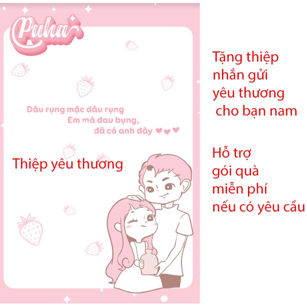 Túi chườm bụng kinh PUHA 1000ml, túi chườm ấm nóng sưởi ấm bụng cho nữ mẫu cute
