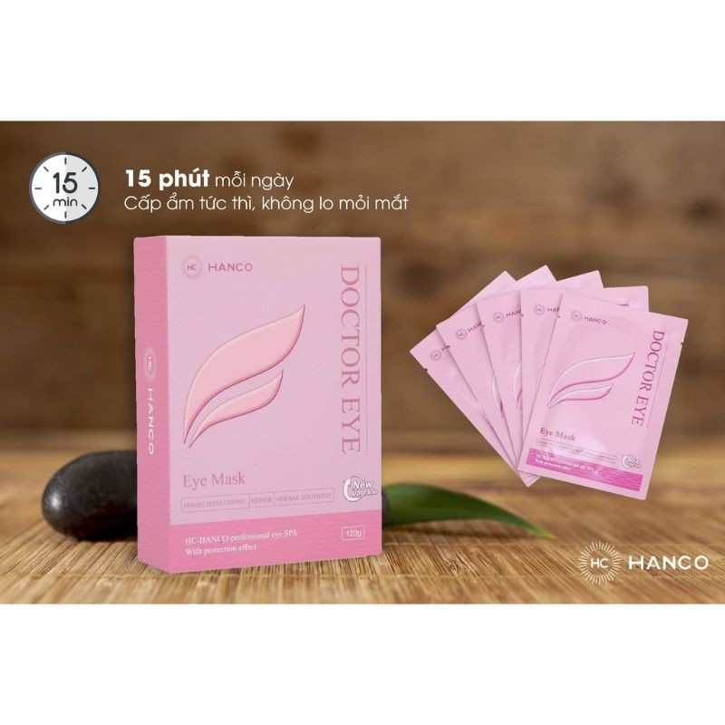 Nạ mắt Hanco giúp ổn định thị lực cận thị, giúp dễ ngủ (chiết xuất thảo dược) 1 gói
