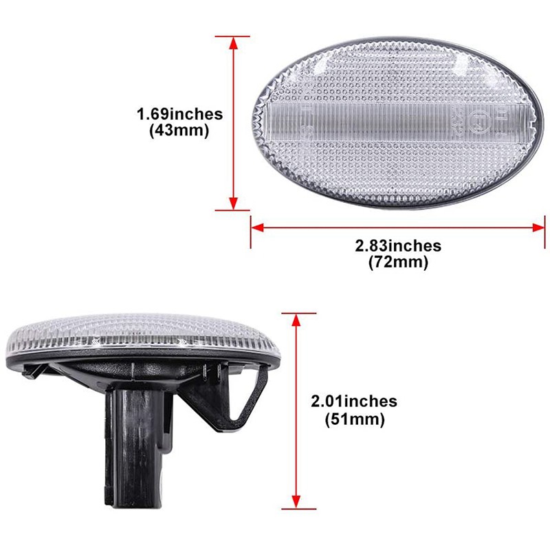 2 Đèn Led Tín Hiệu Xi Nhan Màu Hổ Phách Cho Subaru Impreza Wrx Sti Forester Liberty 84401sa001