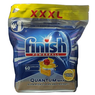 Viên rửa bát Finish Quantum Max 60 viên - Hương chanh