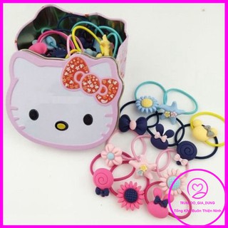 Hộp 40 dây cột tóc kitty cho bé gái