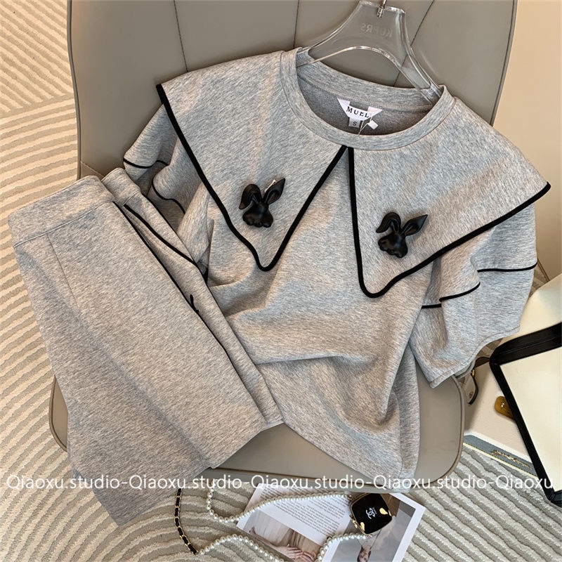 Set Quần Short Và Áo Thun Thiết Kế Mới Thời Trang Mùa Hè Cho Nữ