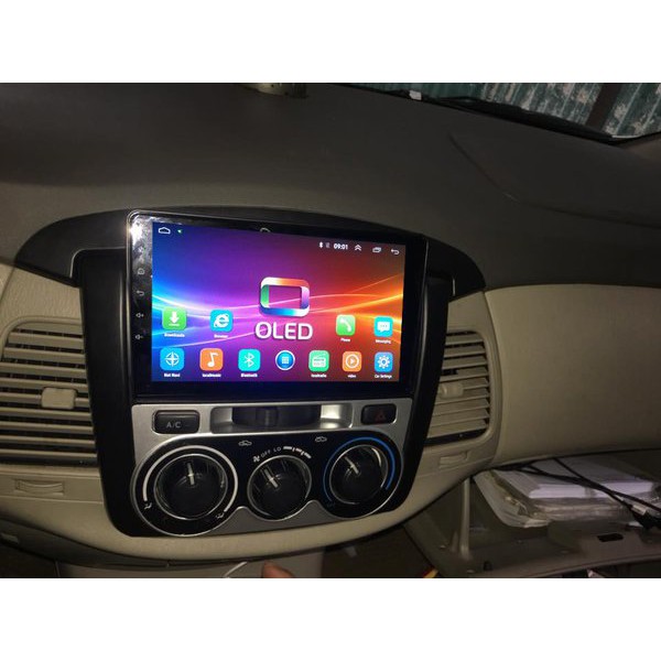 Mặt Dưỡng Xe Toyota innova 2006-2015 Lắp Màn Hình Android 9 inch - Mặt Dưỡng Kèm Dây Nguồn innova
