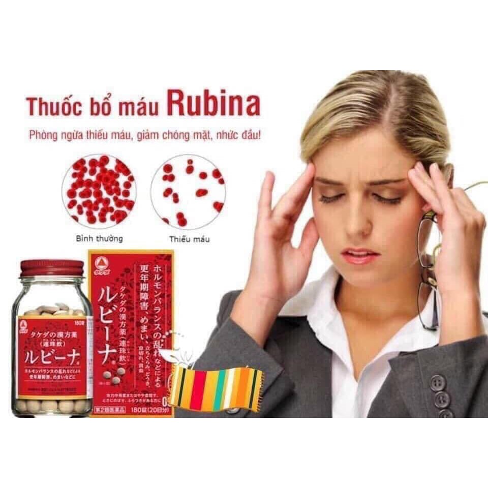 Viên uống bổ máu Rubina Nhật Bản 180 viên và 252 viên